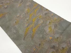 金通し引箔若松に笠模様織出し袋帯